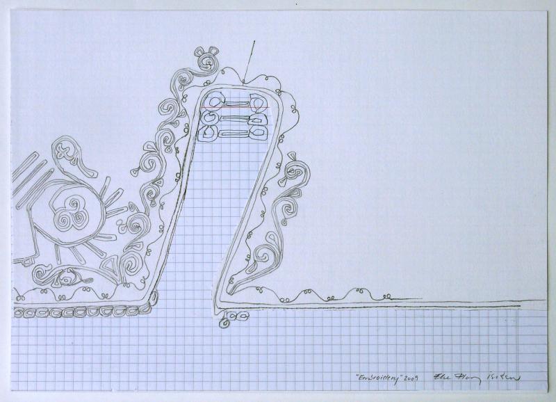 ’Embroidery’, papircollage, 2009