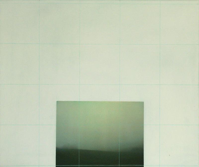 He Loves This Spot 9, olie og fototransfher på lærred, 50x60 cm, 2007