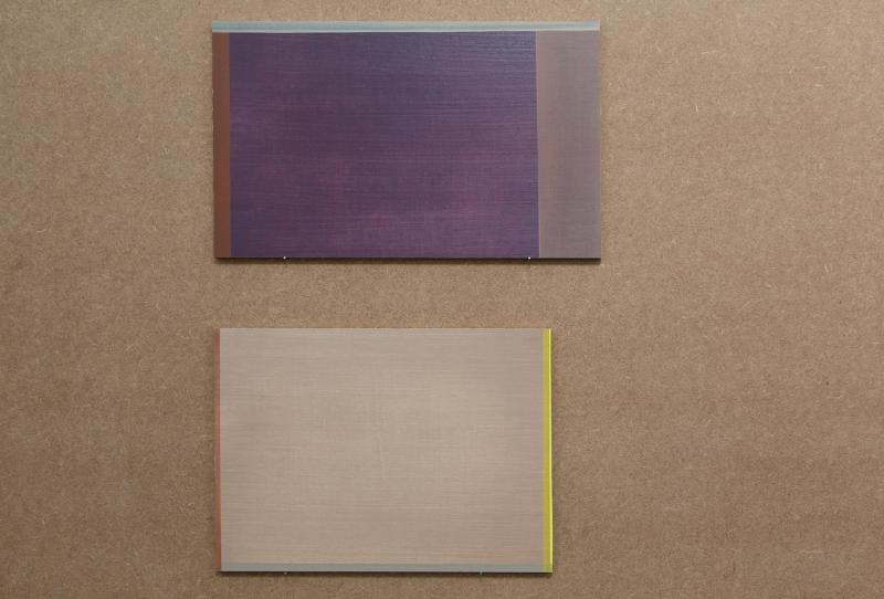 Residenz 2017. Farben 4, Farben 5, olie på lærred, monteret på mdf