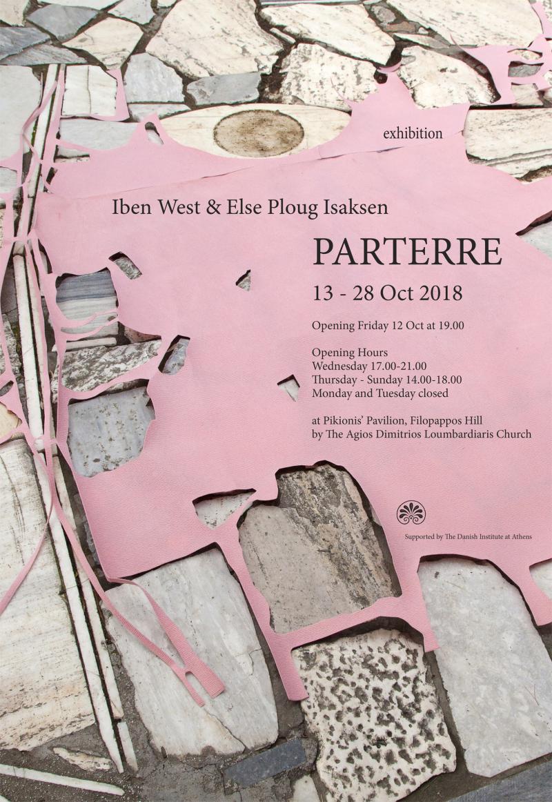 Poster for PARTERRE at Dimitris Pikionis´ Pavillion, Athens 2018