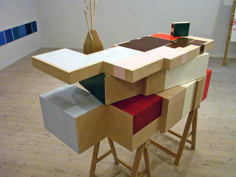 Matr. Nr. 12N, 2008, h:180 cm, b:90 cm, l:165 cm, olie på mdf