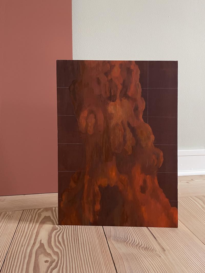 MAJESTÆTISK 3, olie på lærred monteret på mdf 2025